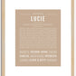 Lucie | Name Art Print