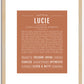 Lucie | Name Art Print