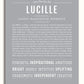 Lucille | Name Art Print – Name Stories