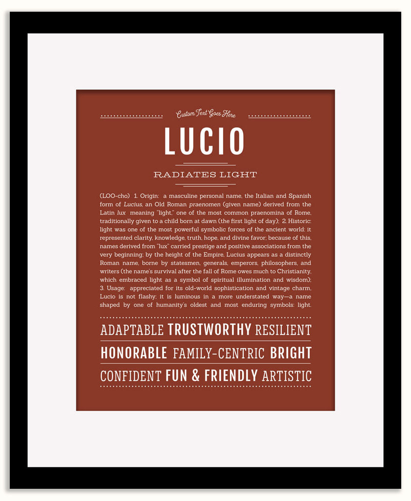 Lucio | Name Art Print