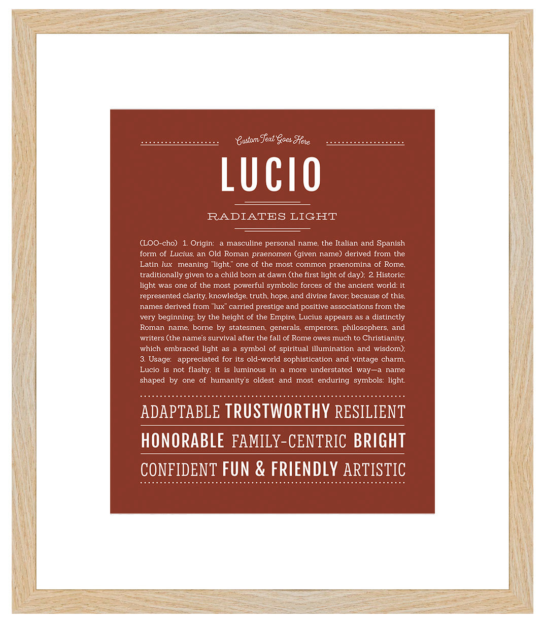 Lucio | Name Art Print