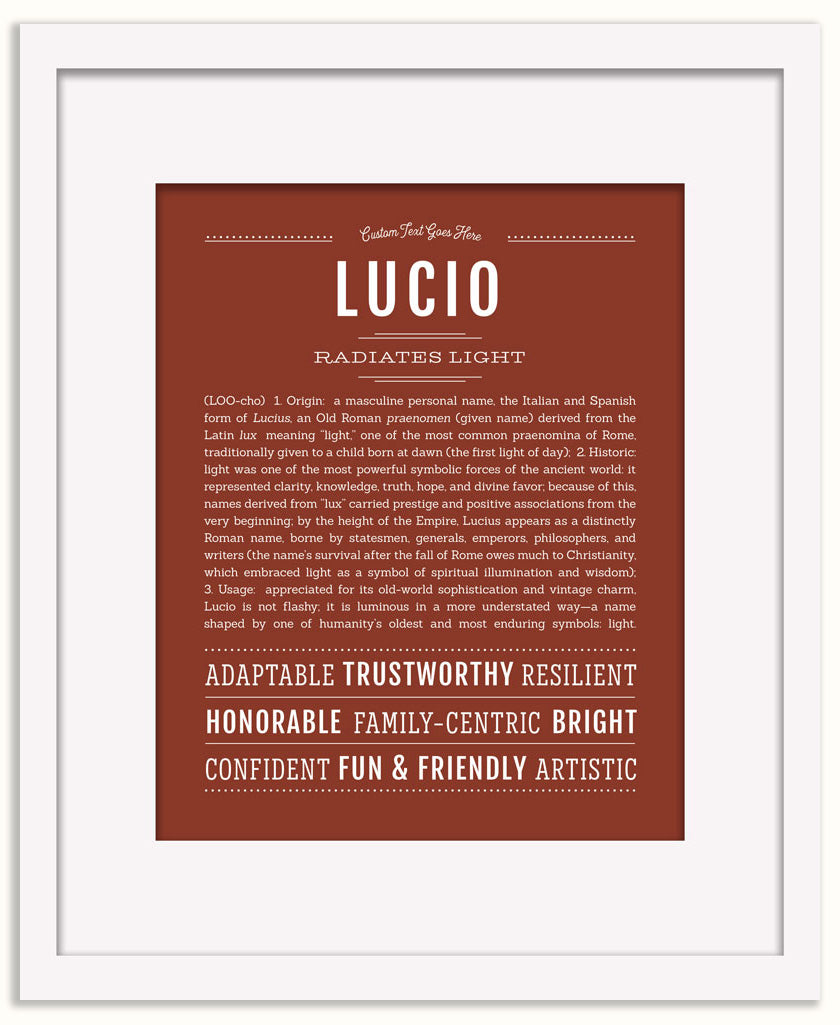 Lucio | Name Art Print