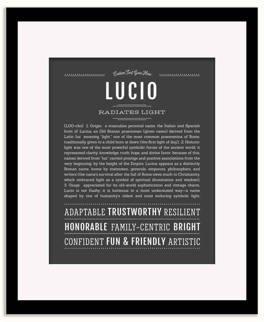 Lucio | Name Art Print