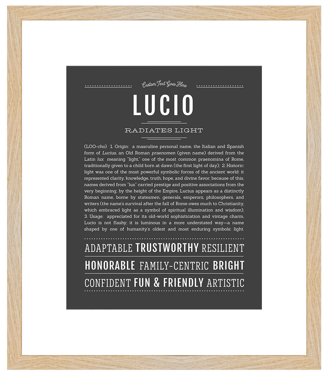 Lucio | Name Art Print