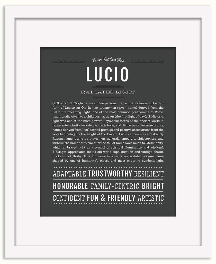 Lucio | Name Art Print