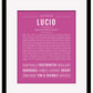 Lucio | Name Art Print