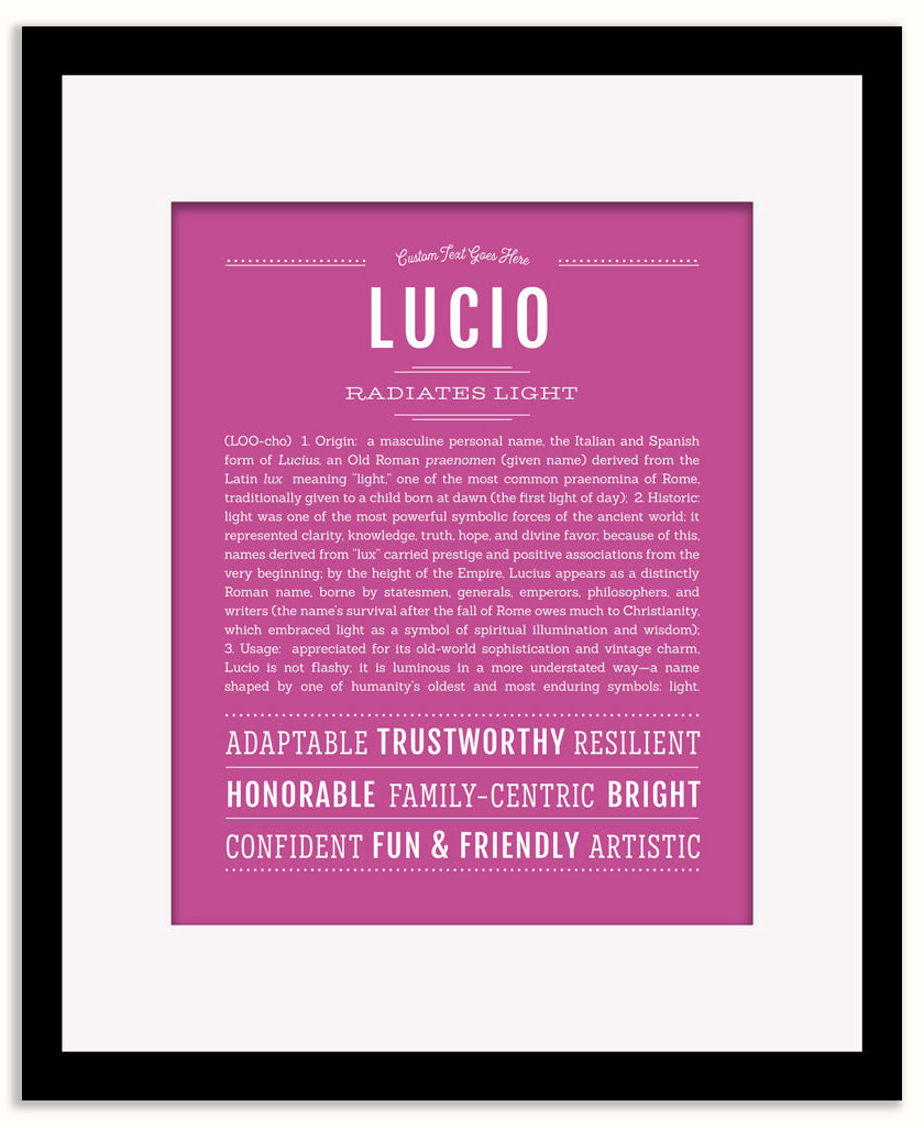 Lucio | Name Art Print