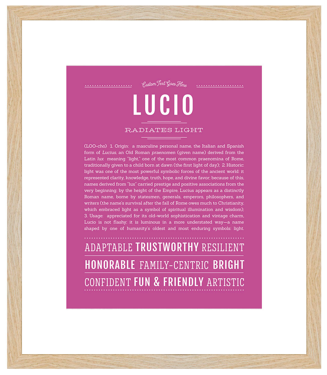Lucio | Name Art Print