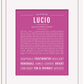 Lucio | Name Art Print