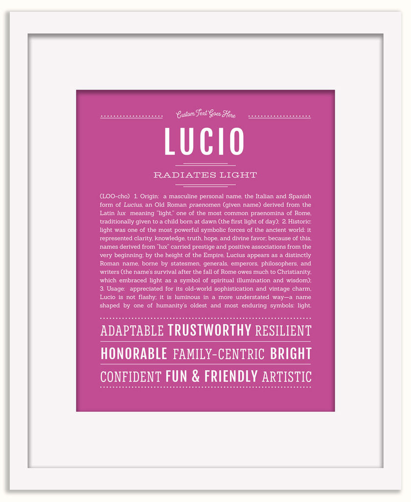 Lucio | Name Art Print