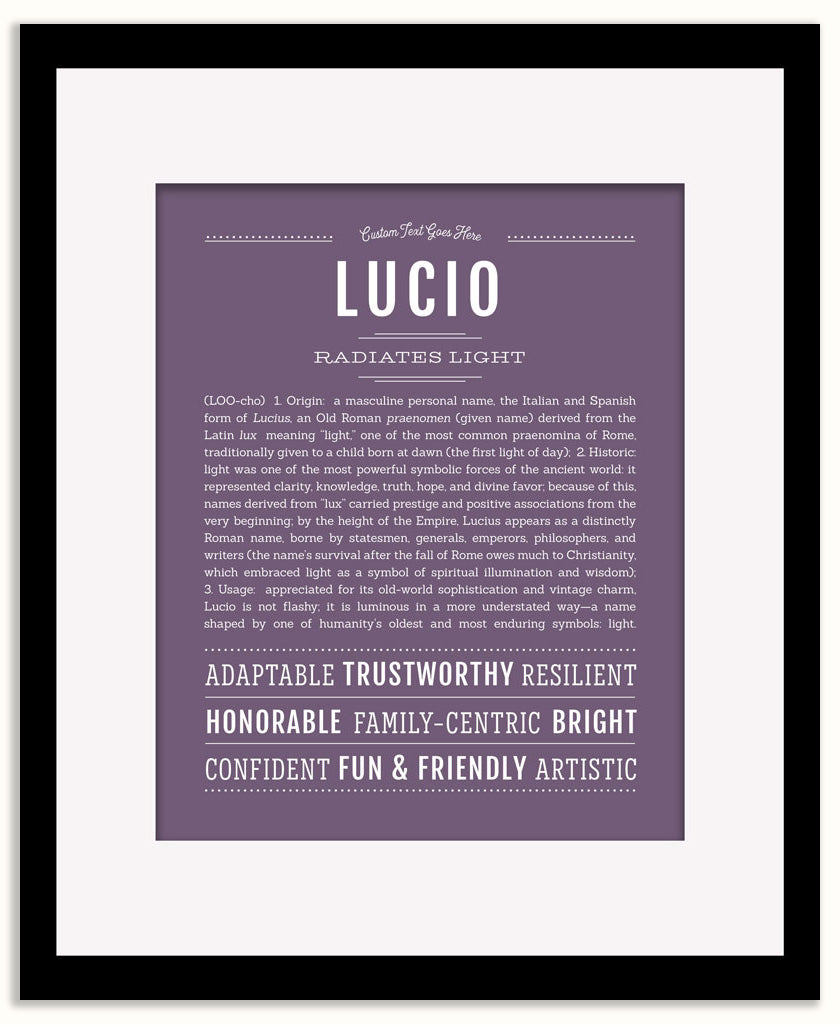 Lucio | Name Art Print