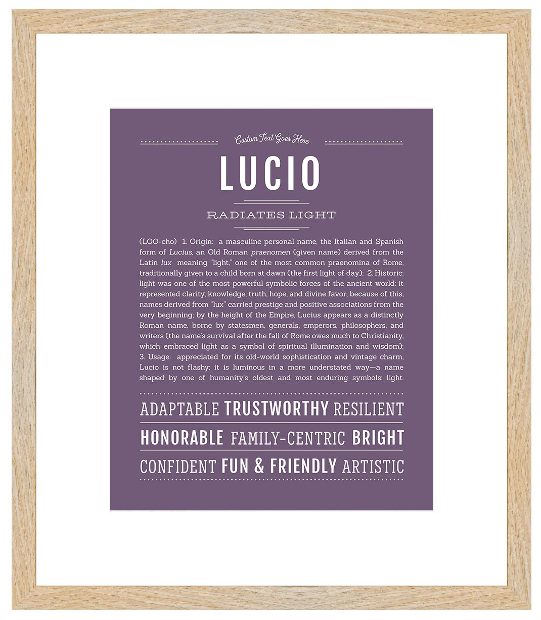 Lucio | Name Art Print