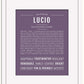 Lucio | Name Art Print