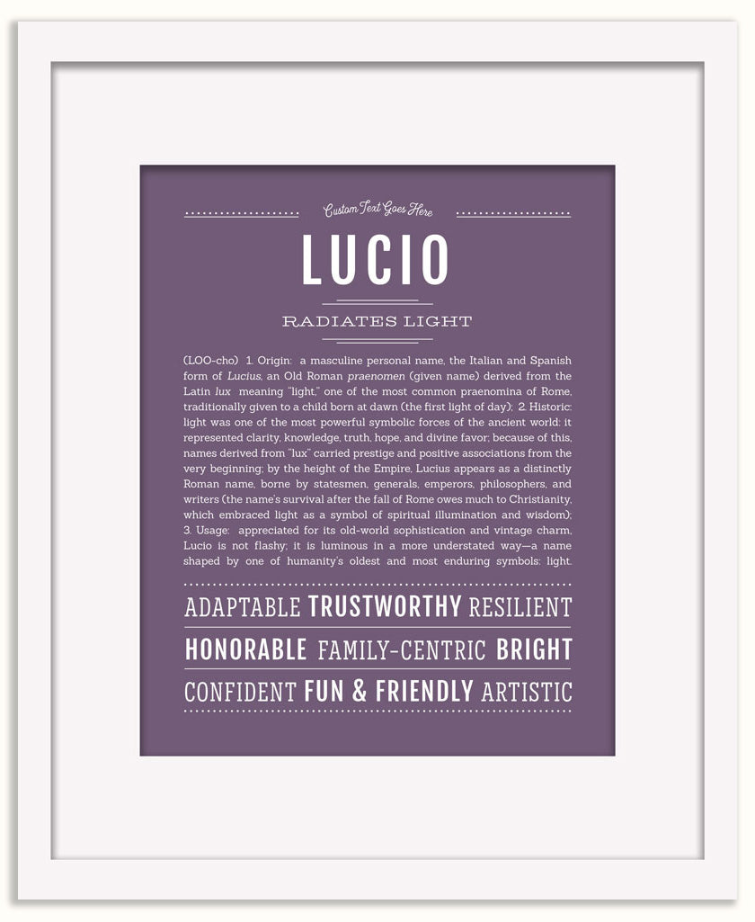 Lucio | Name Art Print