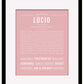 Lucio | Name Art Print