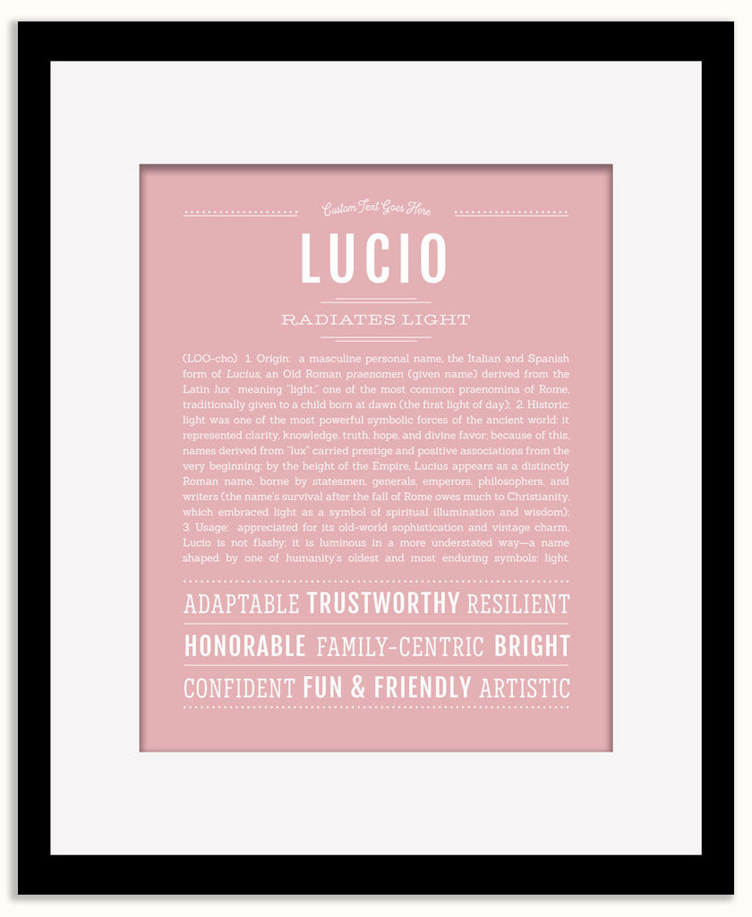Lucio | Name Art Print