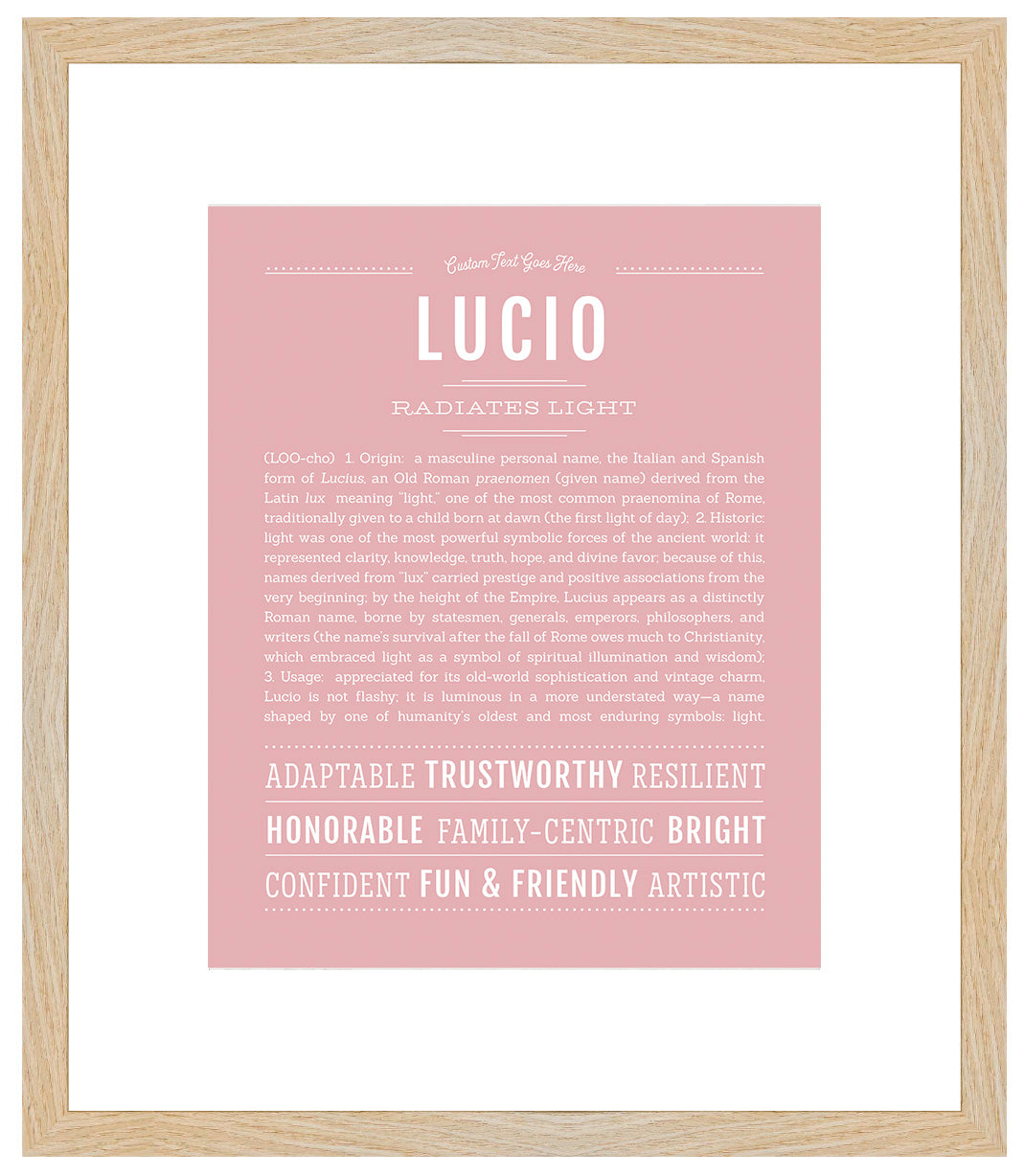 Lucio | Name Art Print
