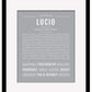 Lucio | Name Art Print