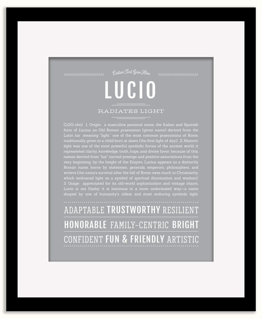 Lucio | Name Art Print