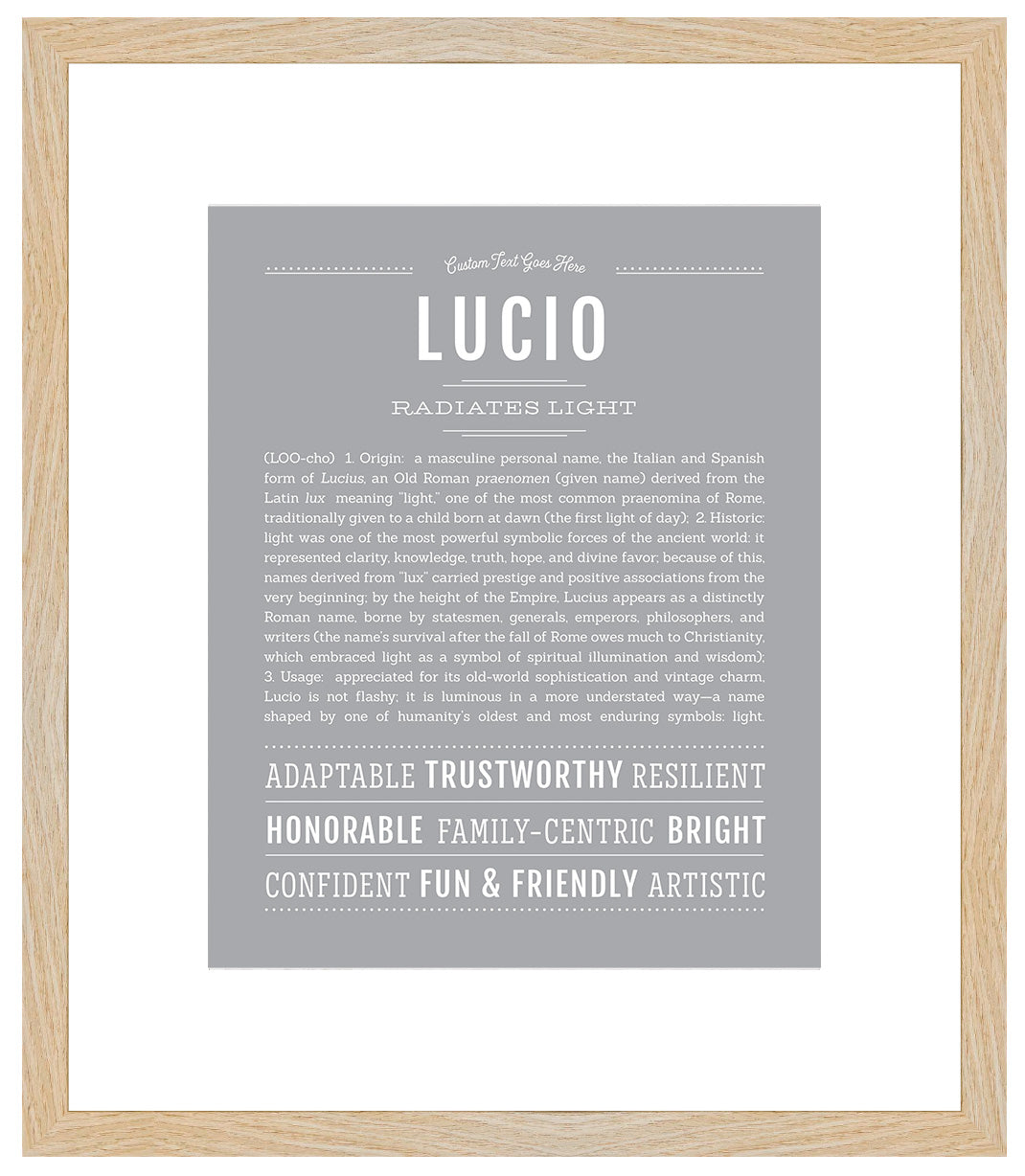 Lucio | Name Art Print