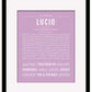 Lucio | Name Art Print