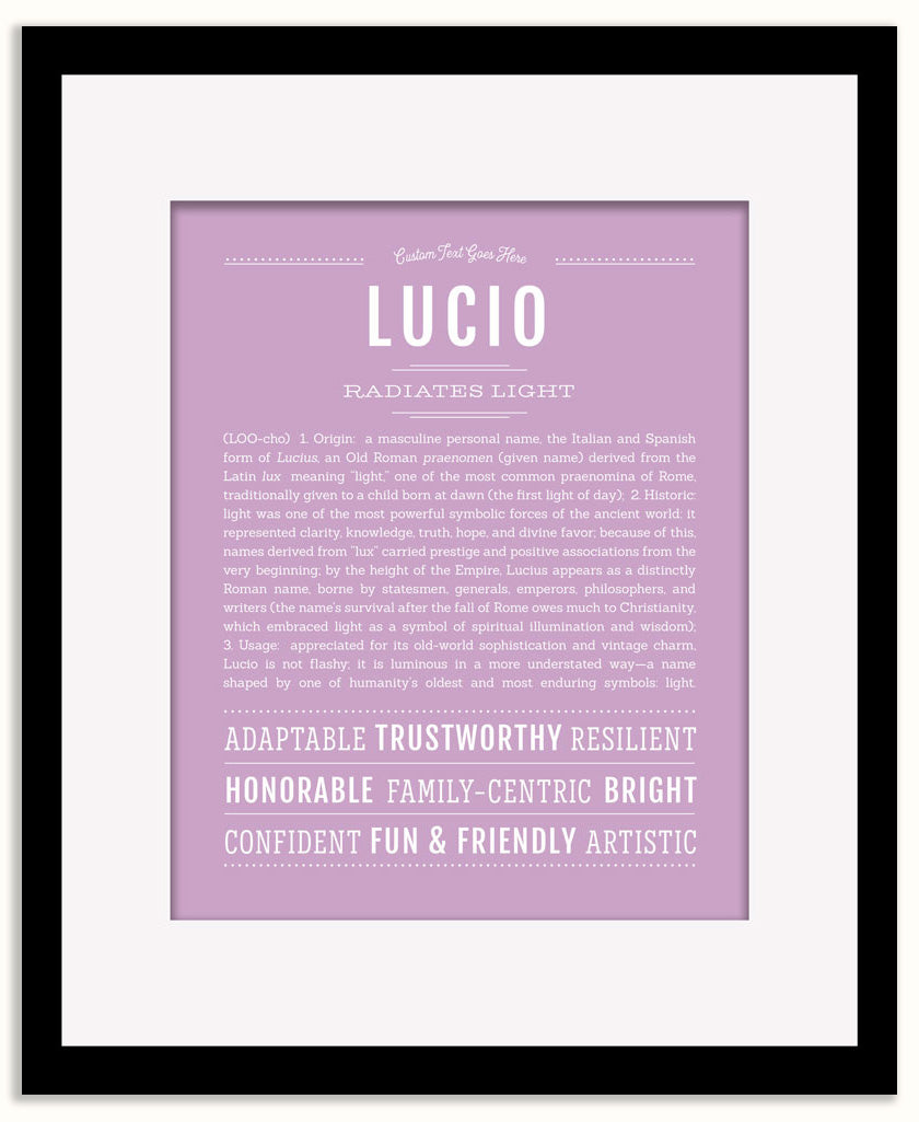 Lucio | Name Art Print