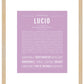 Lucio | Name Art Print
