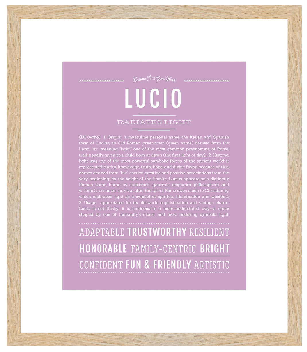 Lucio | Name Art Print