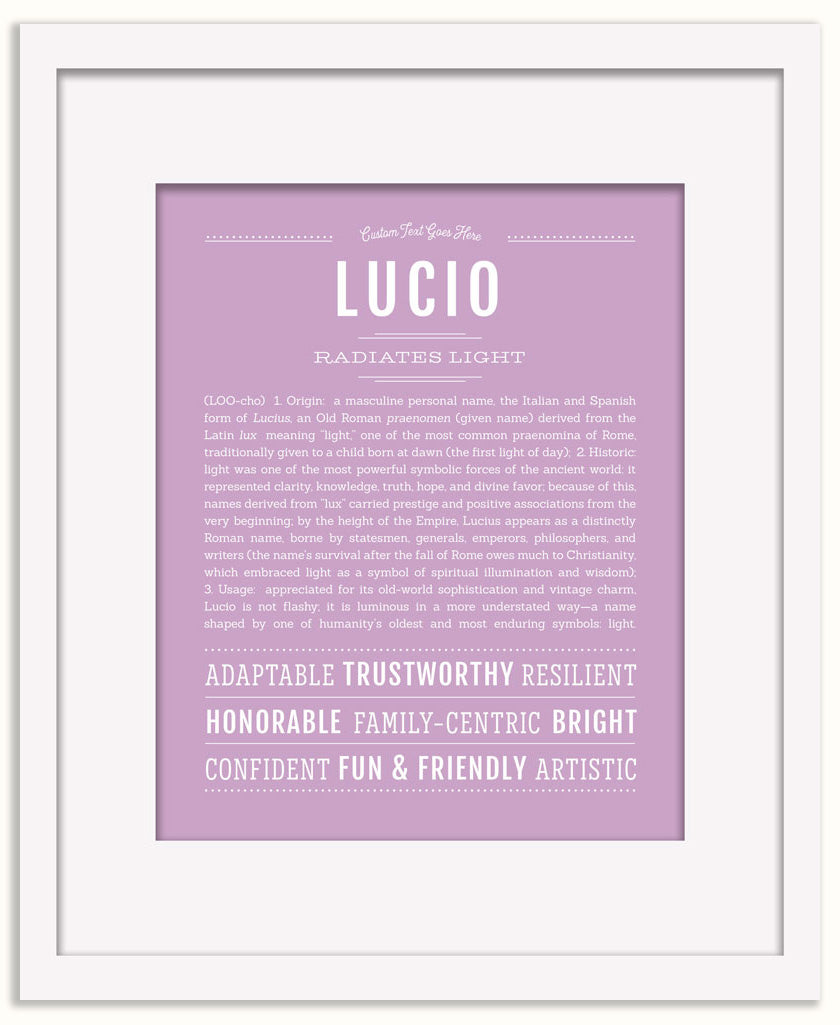 Lucio | Name Art Print