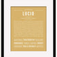 Lucio | Name Art Print