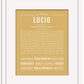 Lucio | Name Art Print
