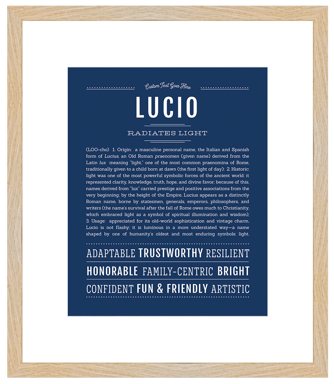 Lucio | Name Art Print