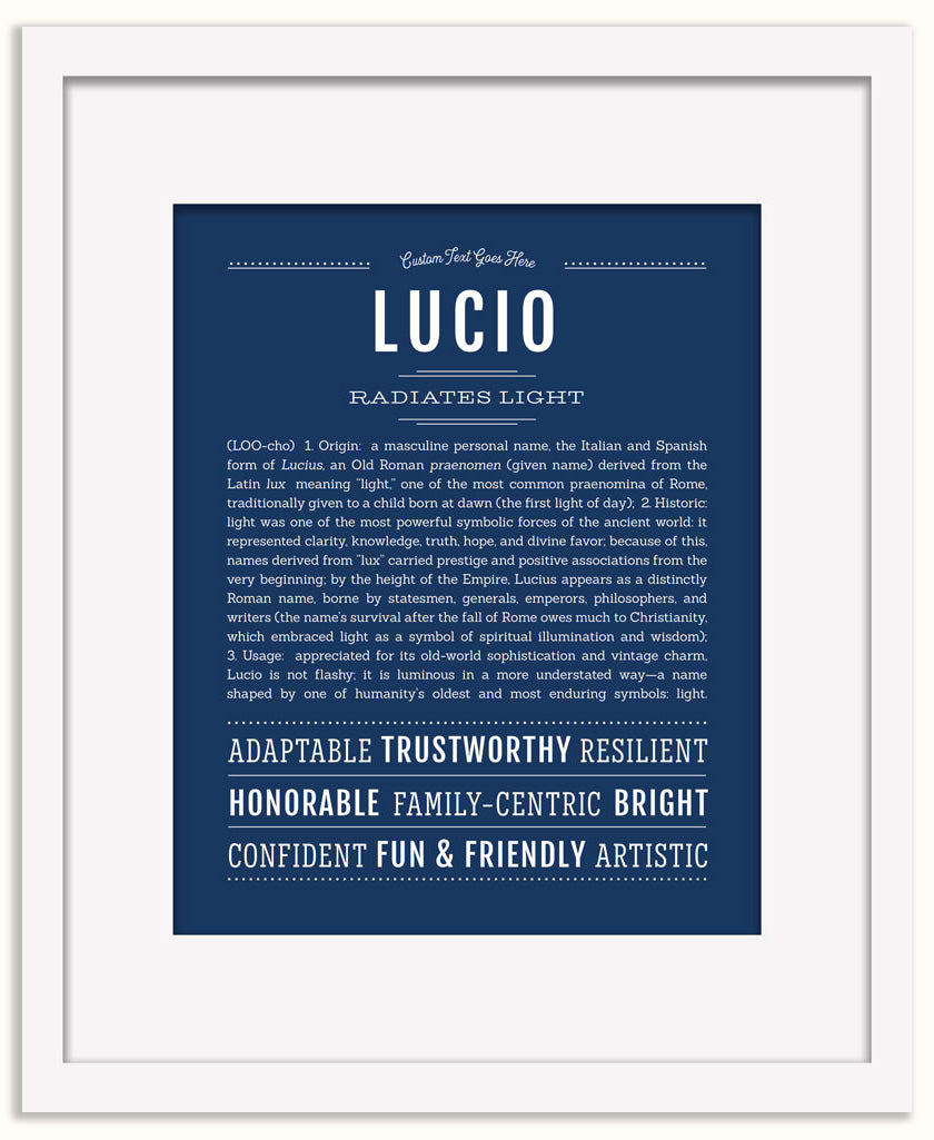 Lucio | Name Art Print