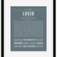 Lucio | Name Art Print