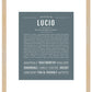 Lucio | Name Art Print