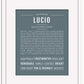 Lucio | Name Art Print