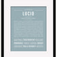Lucio | Name Art Print