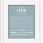 Lucio | Name Art Print