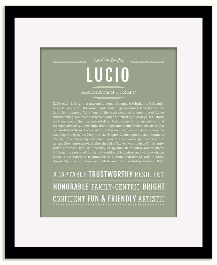 Lucio | Name Art Print
