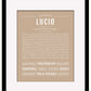 Lucio | Name Art Print