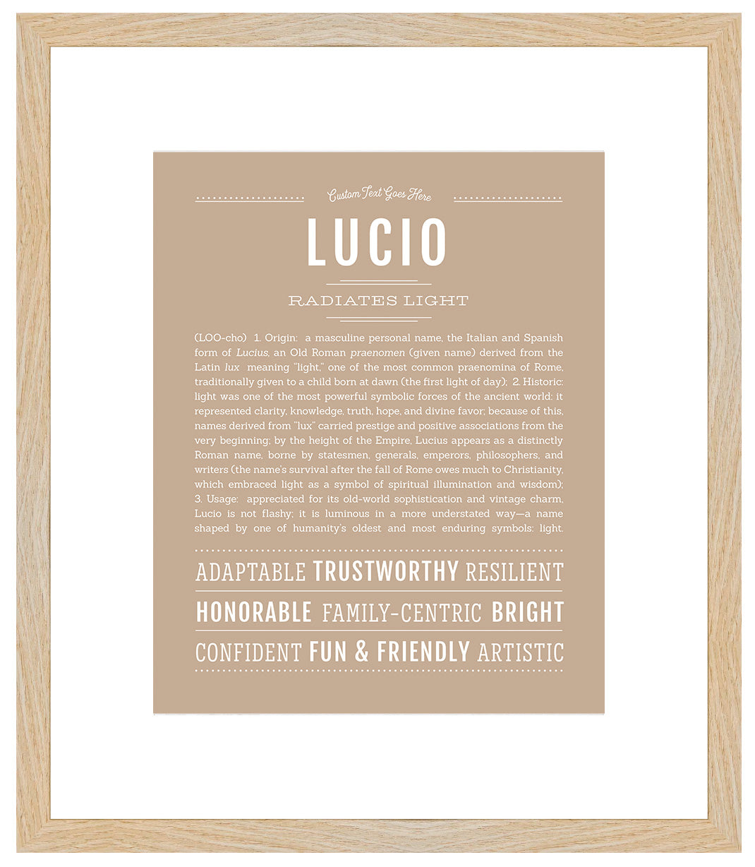 Lucio | Name Art Print