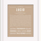 Lucio | Name Art Print