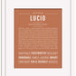 Lucio | Name Art Print