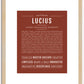 Lucius | Name Art Print