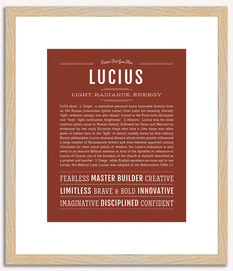 Lucius | Name Art Print