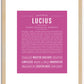 Lucius | Name Art Print