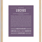 Lucius | Name Art Print