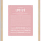 Lucius | Name Art Print