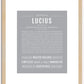 Lucius | Name Art Print