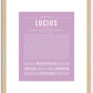 Lucius | Name Art Print